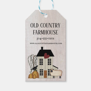 Primitive Country Rustic Old Farmhouse Fall Sheep Gift Tags