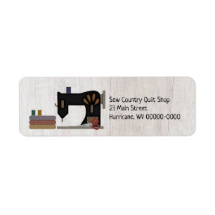 Primitive Country Sewing Quilting Return Address