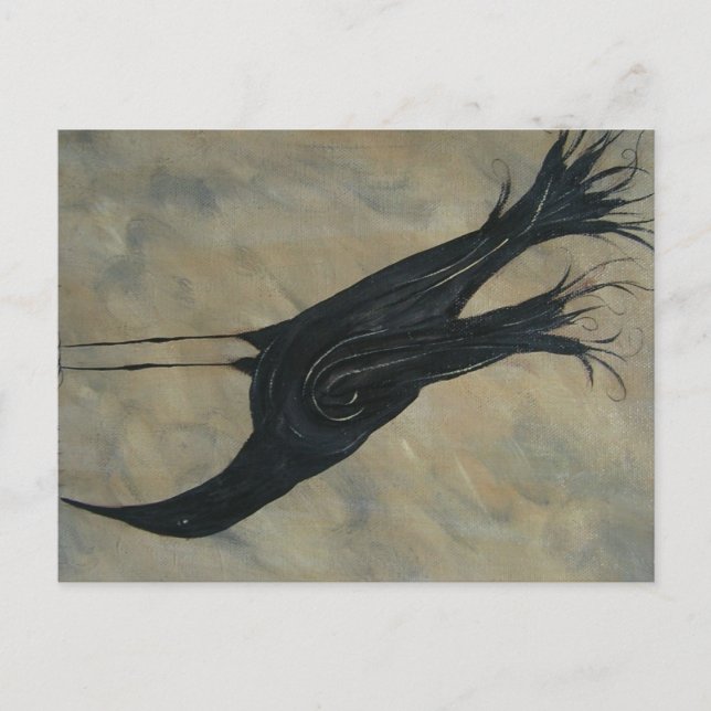 Primitive Crow Postcard (Front)