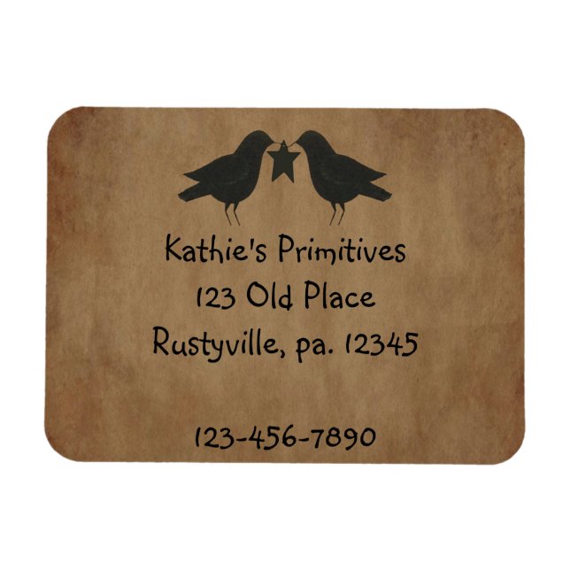 Primitive Crows Premium Magnet (Horizontal)