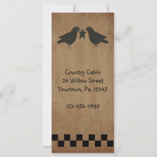 Primitive Crows Rack Card Book Mark