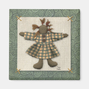 Primitive Doll Magnet