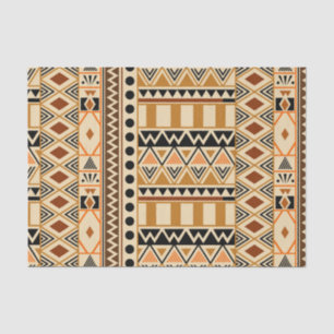 Primitive Ethnic Tribal Pattern in Earth Colours Tissue Paper