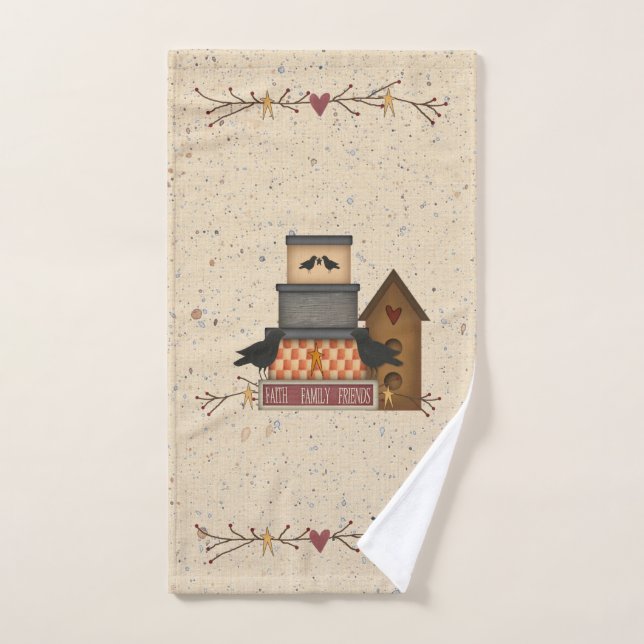 Primitive Faith Family Friends Towel Set (Hand Towel)
