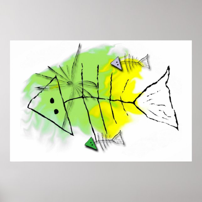 Primitive Fish Canvas Print (Front)