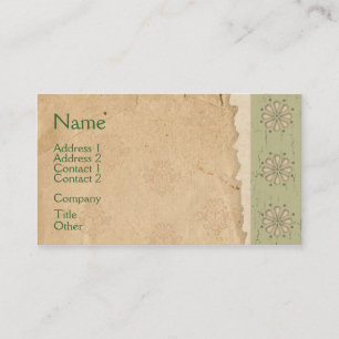 Primitive Floral Cutout Business Card