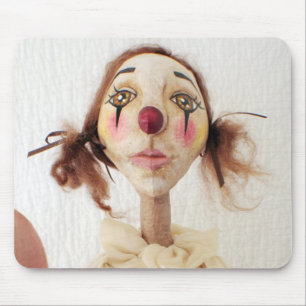 Primitive Folk Art Clown Mouse Pad