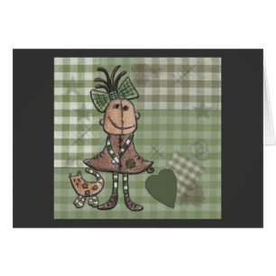 Primitive Girl and Cats