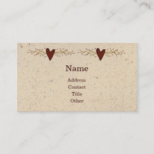 Primitive Heart Business Card