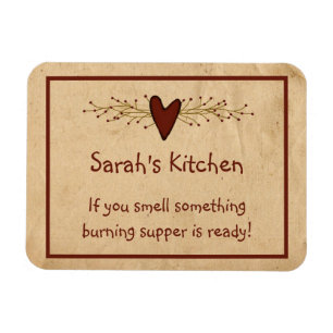 Primitive Heart Kitchen Magnet