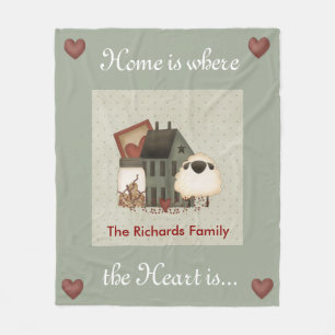 Primitive Homes Fleece Blanket