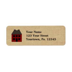 Primitive House Address Label