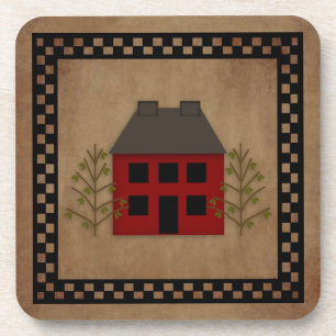 Primitive House Cork Coaster