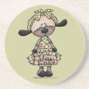 Primitive Lamb-God Bless Ewe Coaster