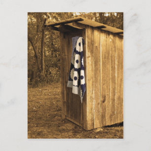 Primitive Outhouse Postcard