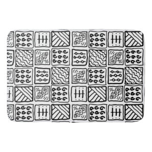 Primitive Pattern Bath Mat