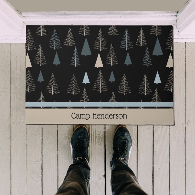 Primitive Pines on Black Doormat (Creator Uploaded)