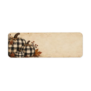 Primitive Plaid Pumpkin