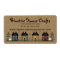 PRIMITIVE SALTBOX HOUSES & STARS RETURN ADDRESS