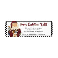 Primitive Santa Claus Return Address Label
