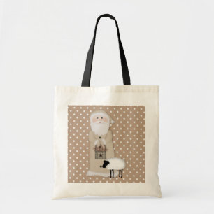 Primitive Santa Tote Bag