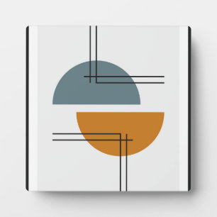 Primitive semicircles wall art plaque