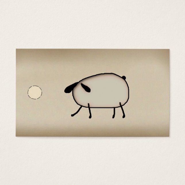 Primitive Sheep Hang Tag (Front)