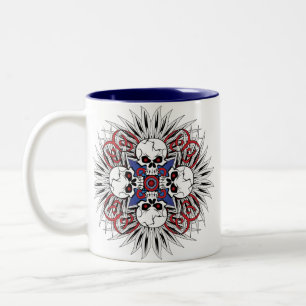 Primitive Skulls Two-Tone Coffee Mug