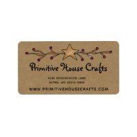 PRIMITIVE STAR & BERRIES ON KRAFT RETURN ADDRESS