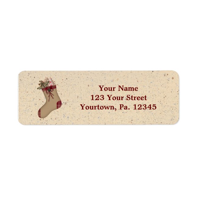 Primitive Stocking Address Label (Front)