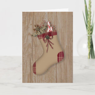 Primitive Stocking Card