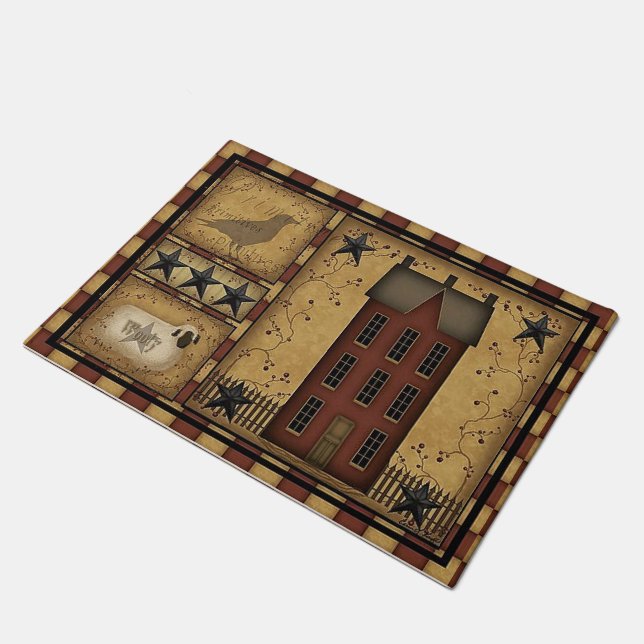 "Primitive Style" Placemat Doormat (Angled)