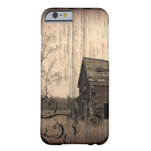 primitive western country farmhouse old barn barely there iPhone 6 case