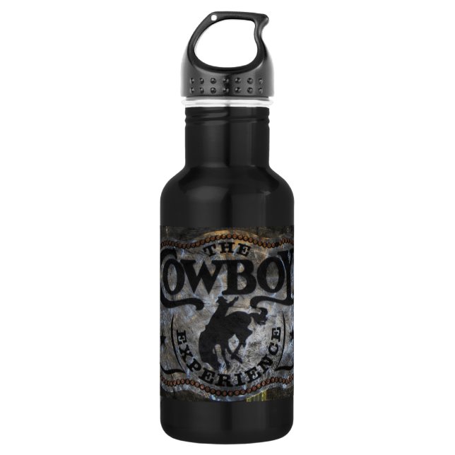 Primitive western country Horse cowboy rodeo 532 Ml Water Bottle (Front)
