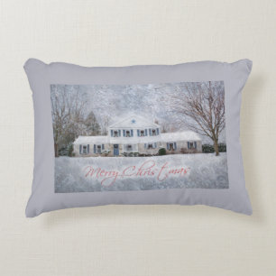 Primitive Winter Snow Country Rustic Open House Decorative Cushion