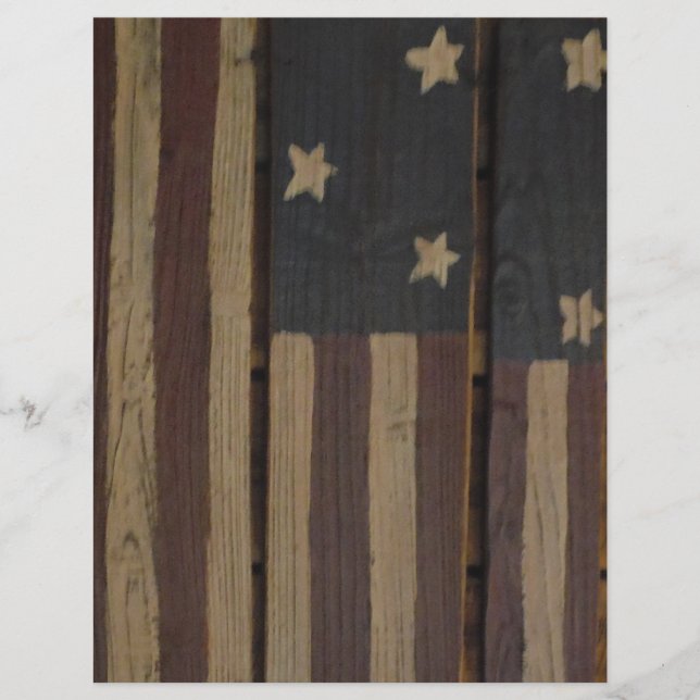Primitive wood American flag (Front)