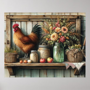 Primitive Wood Country Shelf 1 Poster