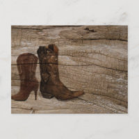 Primitive Wood grain Western country cowboy boots