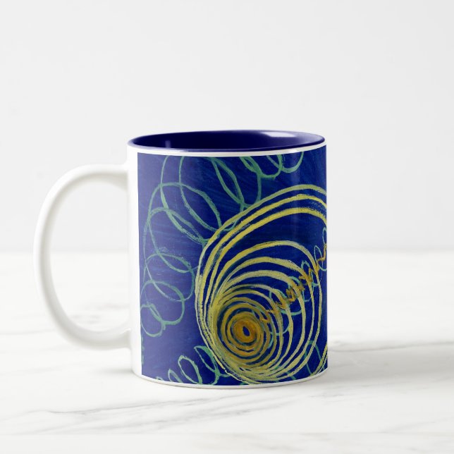 Primordial Chaos by Hilma af Klint Two-Tone Coffee Mug (Left)