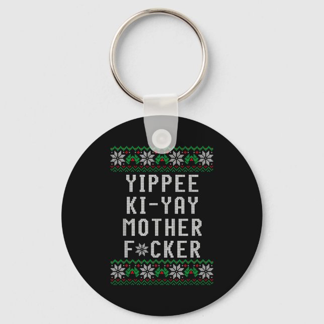 Primotees Uni-adults Black Christmas - Small - Lon Key Ring (Front)