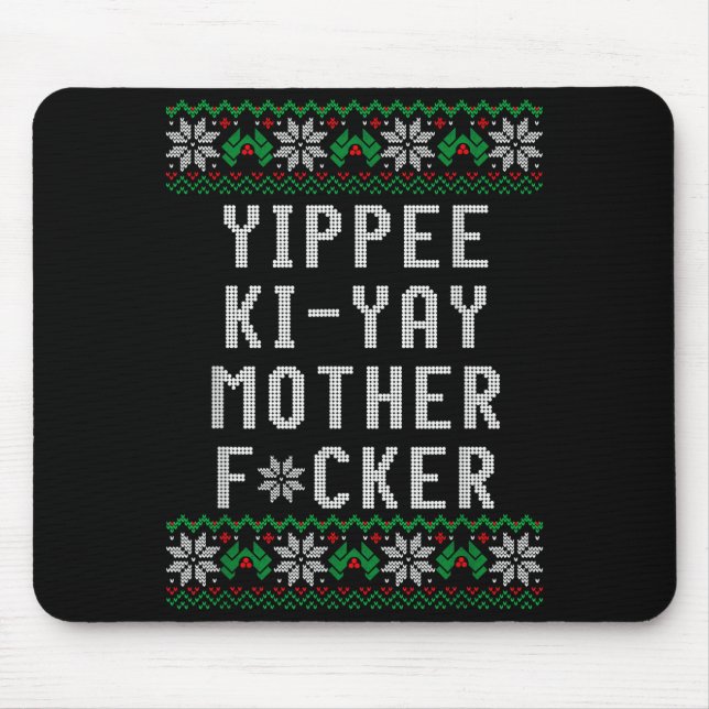 Primotees Uni-adults Black Christmas - Small - Lon Mouse Mat (Front)