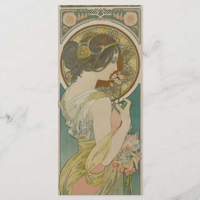 Primrose by Alphonse Mucha (1899) Bookmark  Menu (Front)