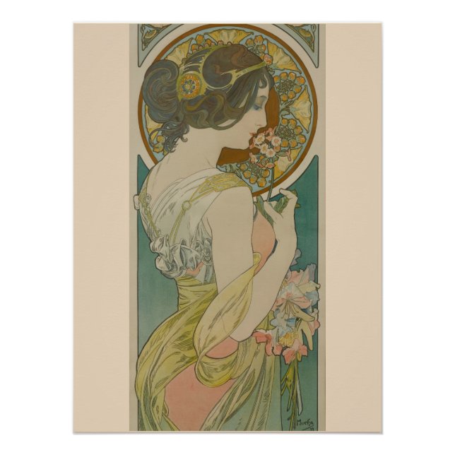 Primrose by Alphonse Mucha (1899) Poster (Front)