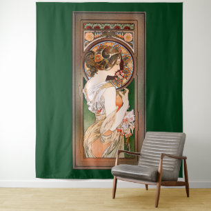 Primrose by Alphonse Mucha Tapestry