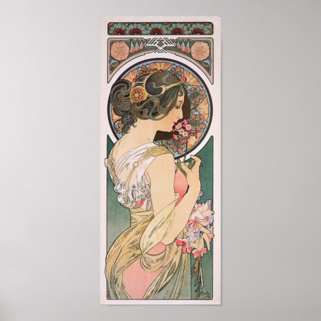 Primrose - by Alphonse Mucha - Vintage Art Nouveau Poster (Front)
