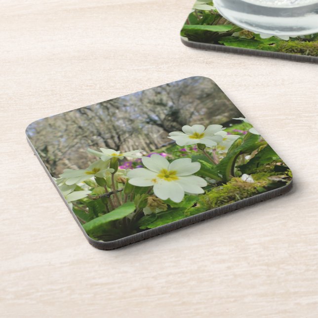 Primrose Cork Coasters (Left Side)