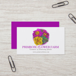 Primrose flower farm plant suppliers business card