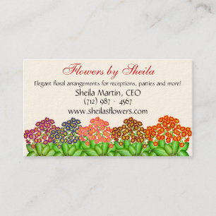Primrose Flower Garden Business Card