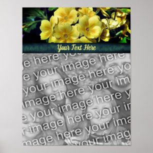 Primrose Flowers Add Your Photo Personalised Poster