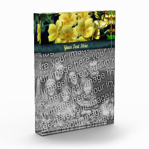 Primrose Flowers Personalised Add Your Own Photo Block